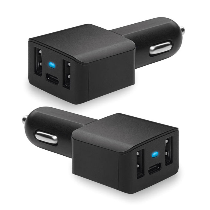 incarcatoare auto cu 2 porturi USB