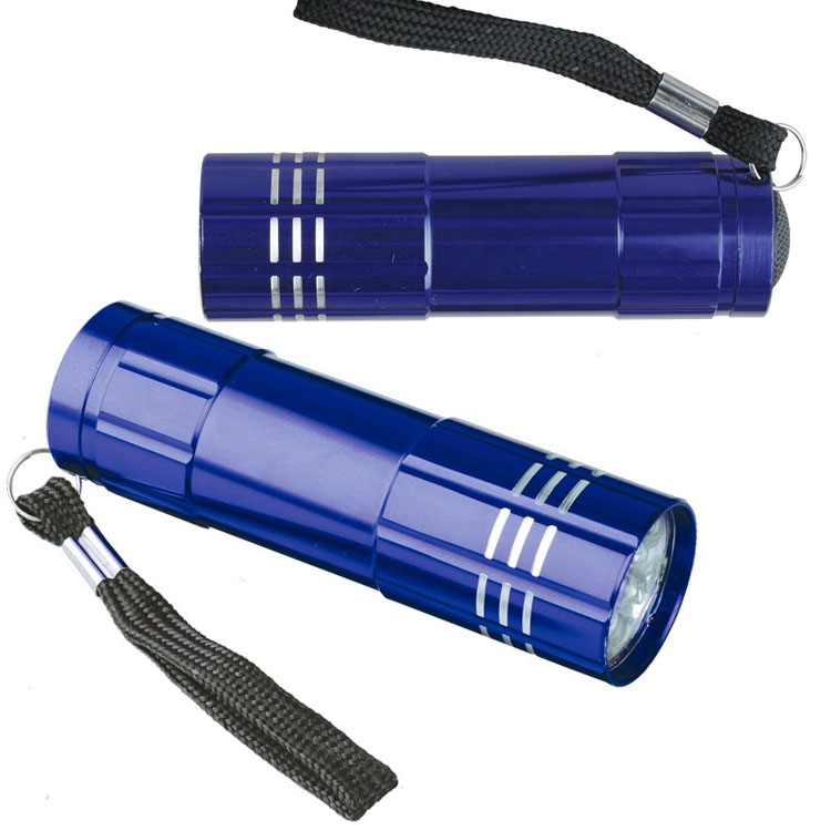 lanterne albastre metalice de buzunar cu lumina LED R35665