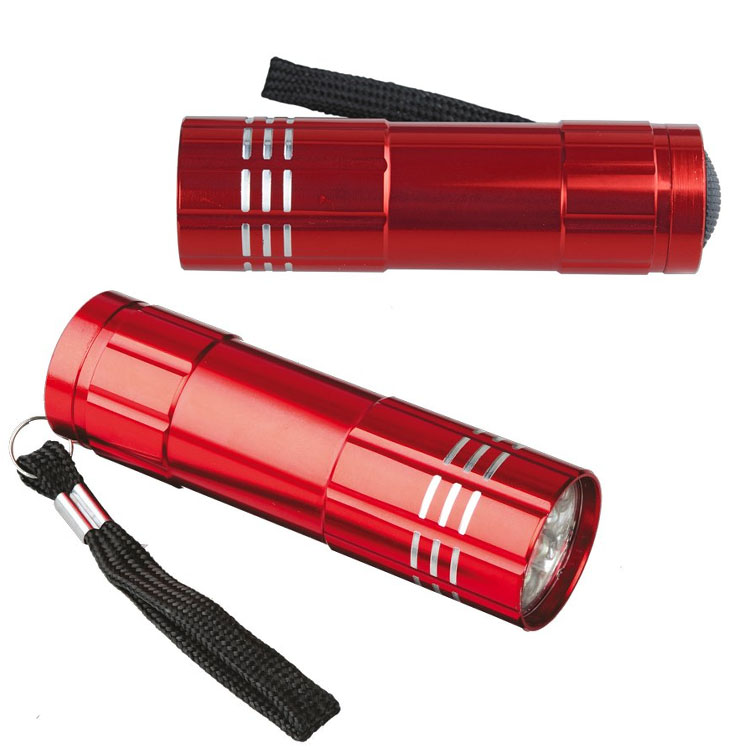 lanterne metalice rosii de buzunar cu lumina LED R35665