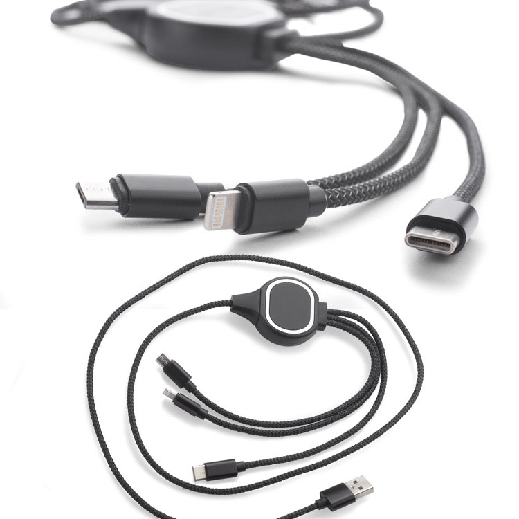 cabluri cu 3 conectori USB si element luminat 09119