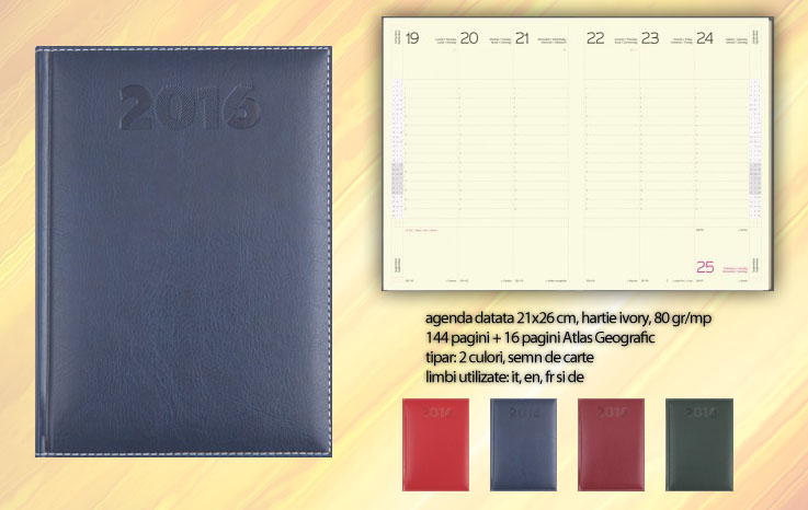 agende saptamanale 2021 cu coperti albastre 01477SHBL