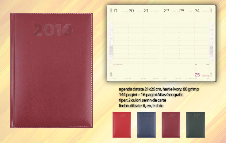 agende saptamanale 2021 cu coperti visinii 01477SHBO