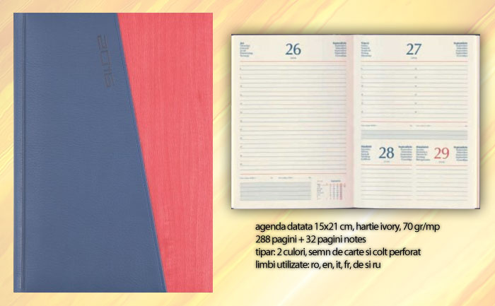 agende 2021 cu coperti A5 bicolore 01460SABL