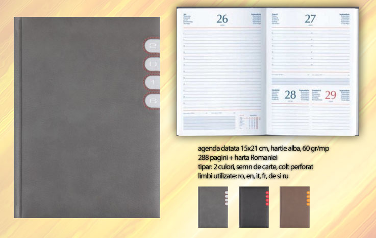 agende 2021 A5 cu coperti grii 01460MAG