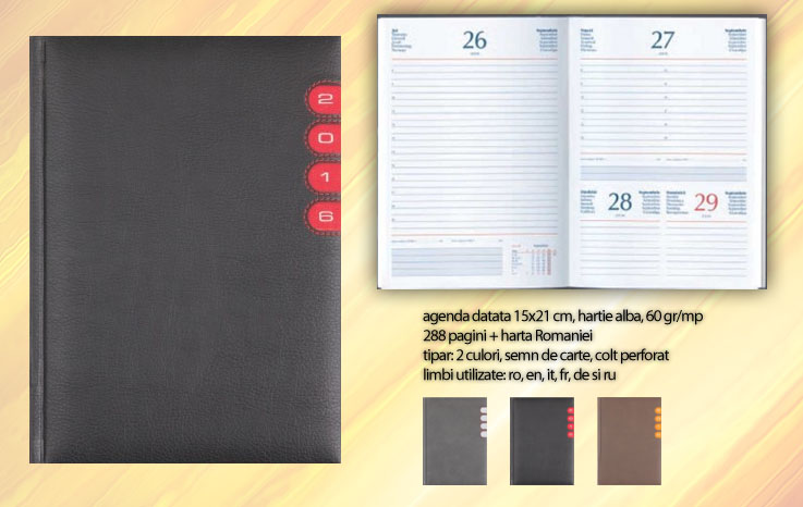 agende 2021 A5 cu coperti negre 01460MAN