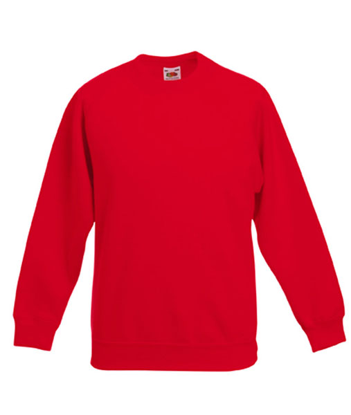 62 039 40 Bluze_promotionale_pentru_copii_rosii Kids Raglan Sweat Fruit of the Loom