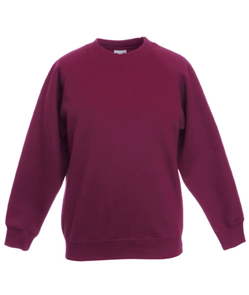 62 039 41 Bluze_promotionale_pentru_copii_visinii Kids Raglan Sweat Fruit of the Loom
