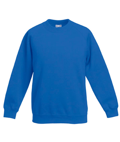 62 039 51 Bluze_promotionale_pentru_copii_albastre Kids Raglan Sweat Fruit of the Loom