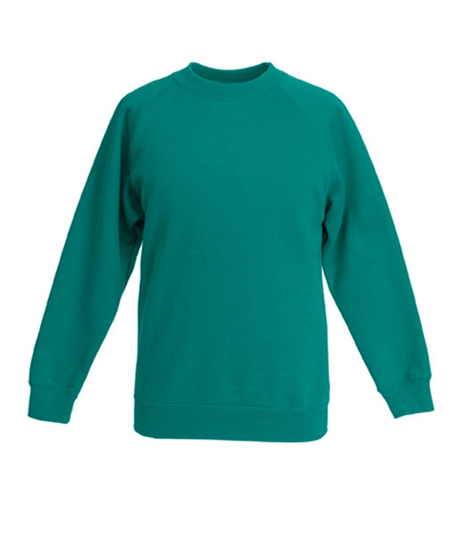 62 039 77 Bluze_promotionale_pentru_copii_verzi Kids Raglan Sweat Fruit of the Loom