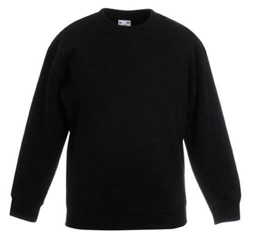 62 041 36 Bluze_promotionale_pentru_copii_negre Kids Set In Sweat Fruit of the Loom