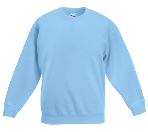 62 041 YT Bluze_promotionale_pentru_copii_albastre_deschis Kids Set In Sweat Fruit of the Loom