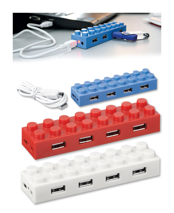 huburi USB cu 4 porturi si forma LEGO 45194