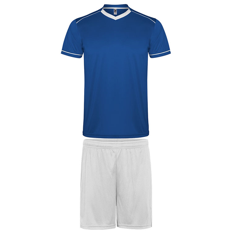 echipamente sport pantalon scurt alb si tricou albastru United CJ0457 Roly