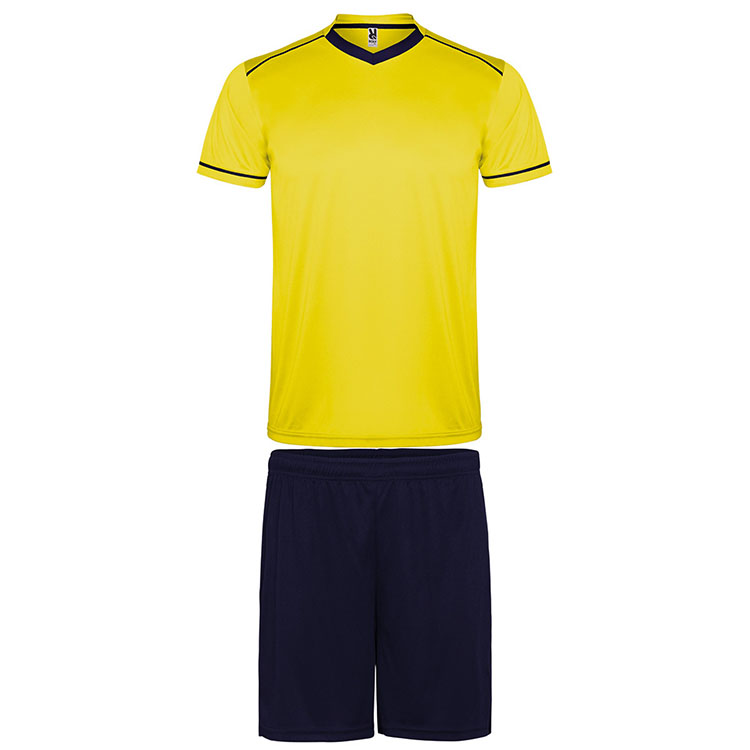 echipamente sport pantalon scurt bleumarin si tricou galben United CJ0457 Roly