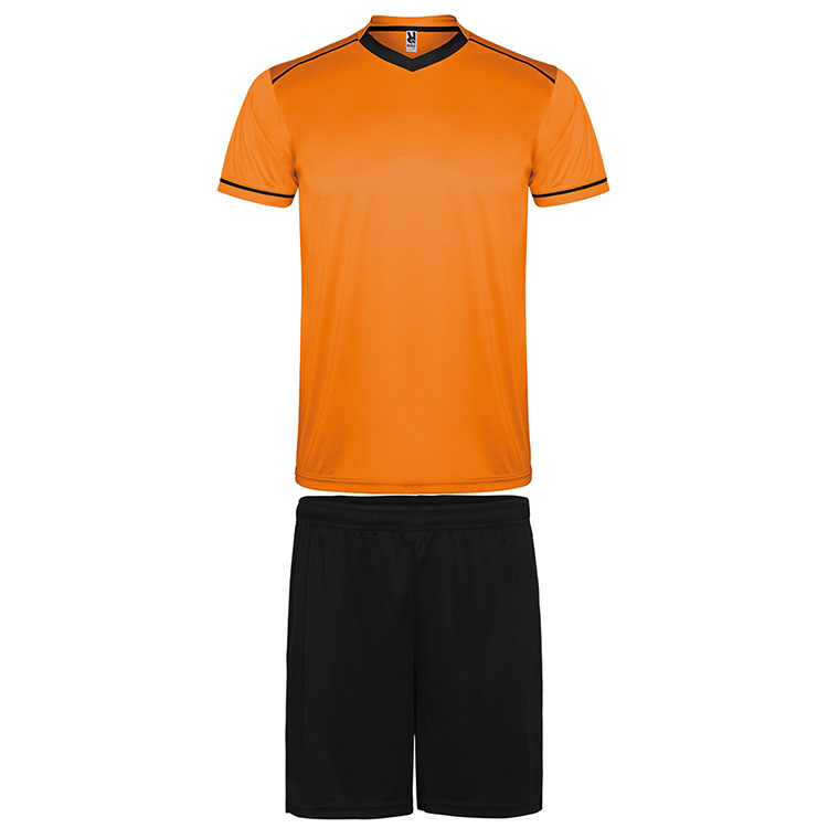 echipamente sport pantalon scurt bleumarin si tricou portocaliu United CJ0457 Roly