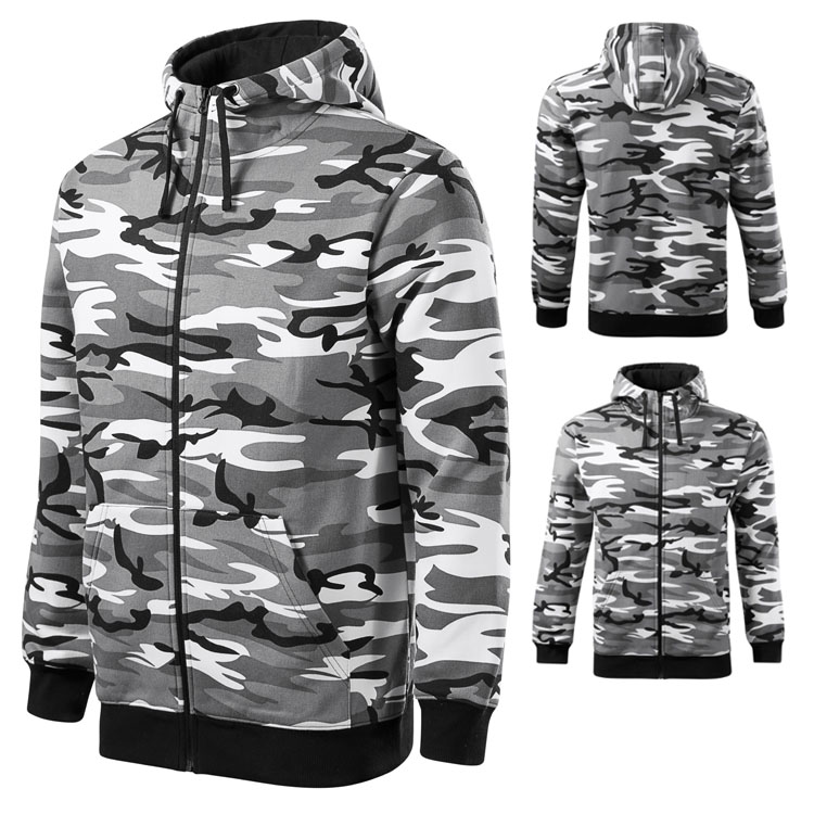 hanorace gri camuflaj cu gluga pentru barbati ADC19