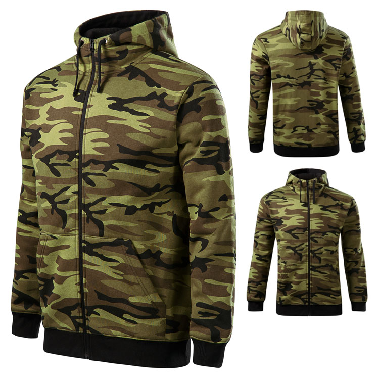 hanorace verzi camuflaj cu gluga pentru barbati ADC19