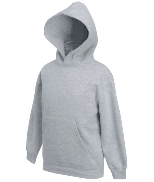 62 037 94 Hanorace de_copii_gri_cu_buzunar_cangur Kids Hooded Sweat Fruit of the Loom