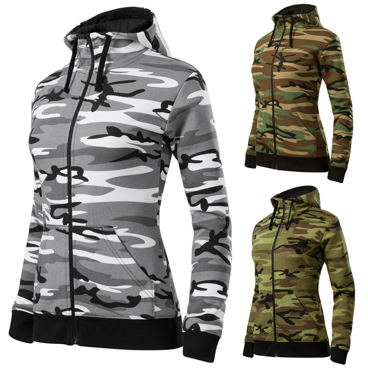 hanorace camuflaj de dama cu gluga ADC20