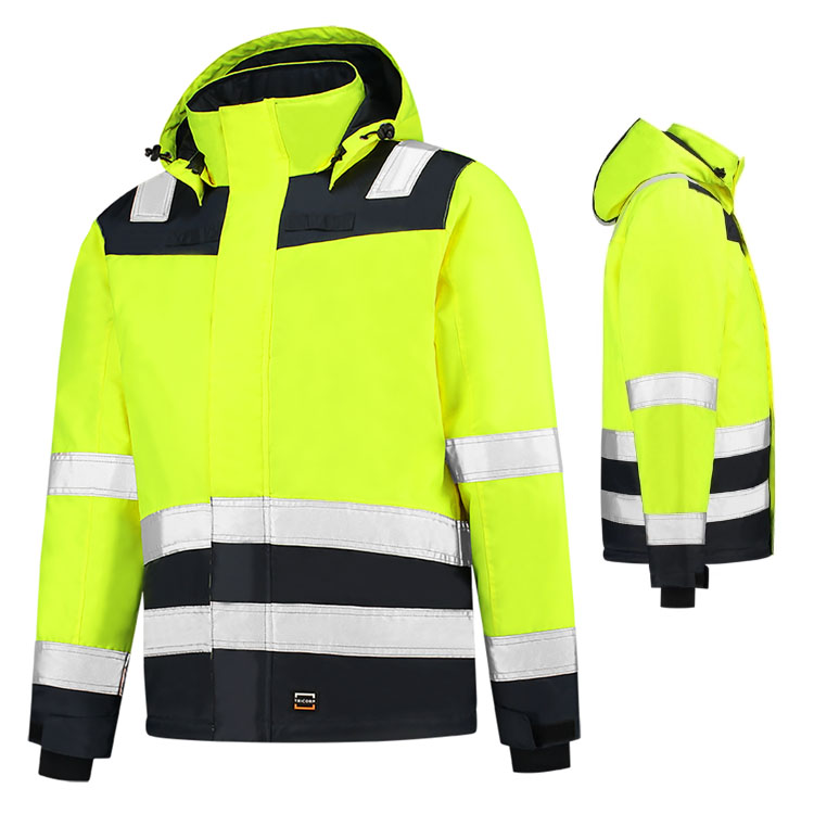 jachete unisex de lucru galbene cu benzi reflectorizante ADT51