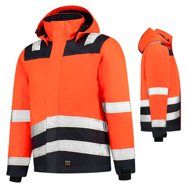 jachete unisex de lucru portocalii cu benzi reflectorizante ADT51