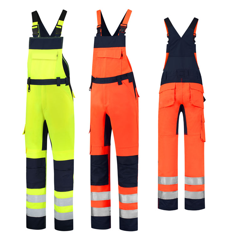 salopete unisex reflectorizante cu pieptar si bretele reglabile ADT68