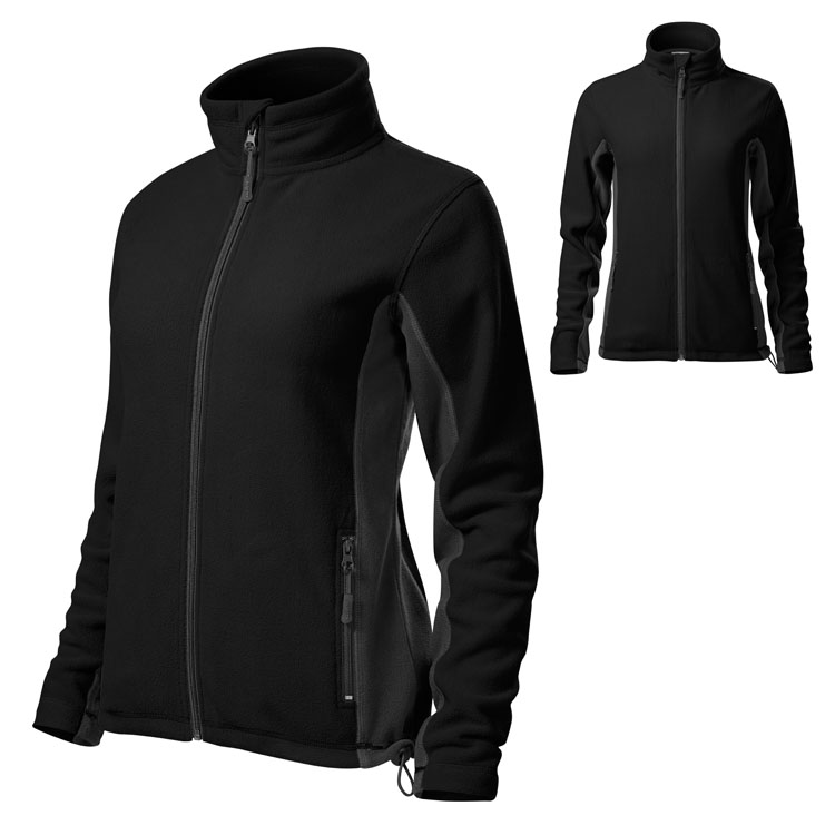 jachete fleece negre pentru dame AD528