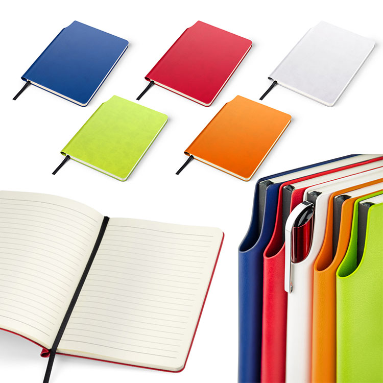 carnetele A6 cu suport pentru pix si coperti colorate 17678