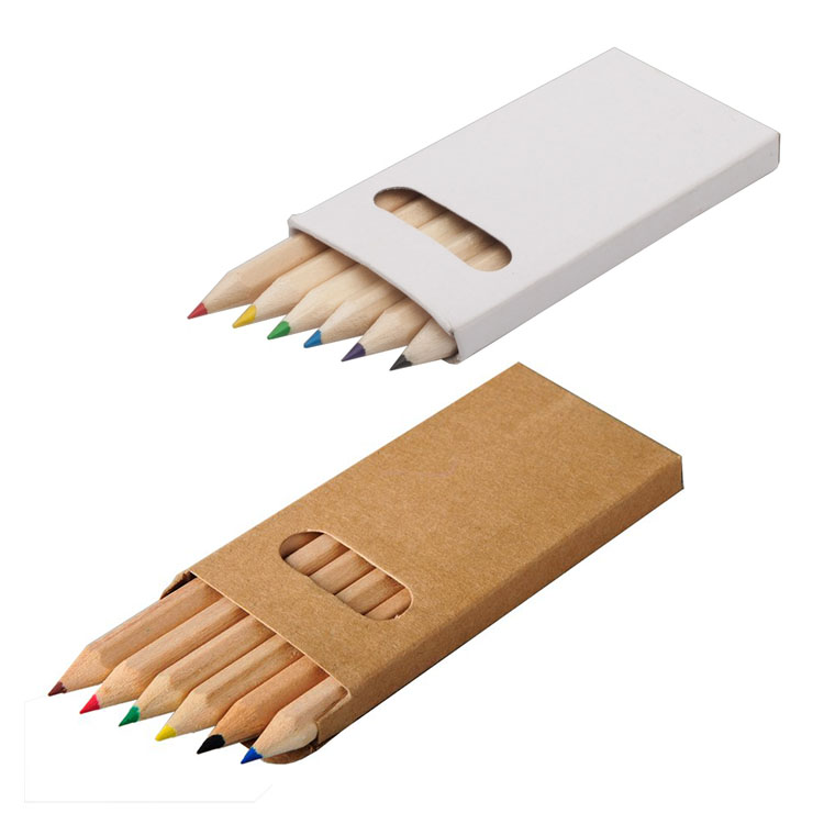 seturi de 6 creioane din lemn colorate R73778