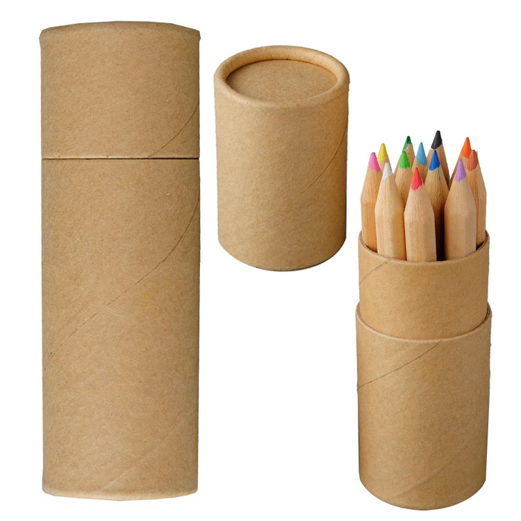 seturi de creioane colorate in tub din carton R73780