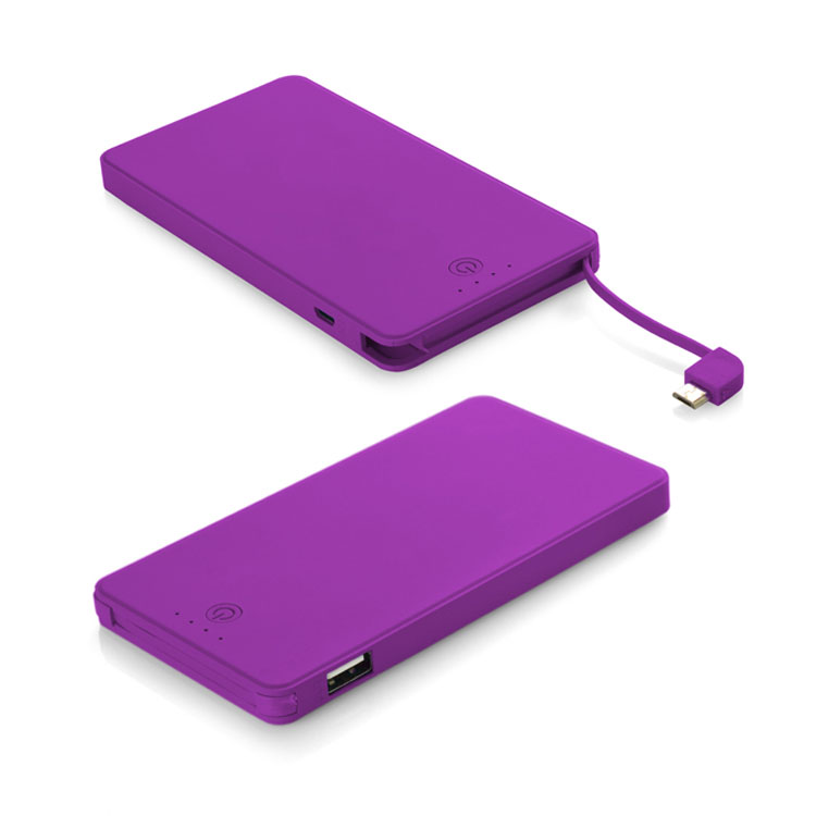 powerbankuri USB mov cu capacitate de 4000 mAh 45092