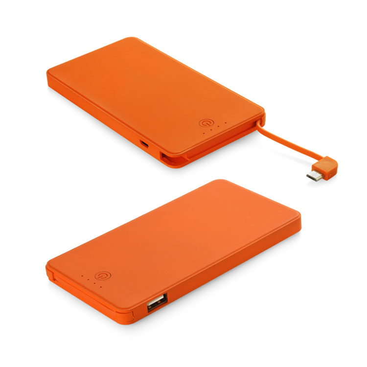 powerbankuri USB portocaii cu capacitate de 4000 mAh 45092