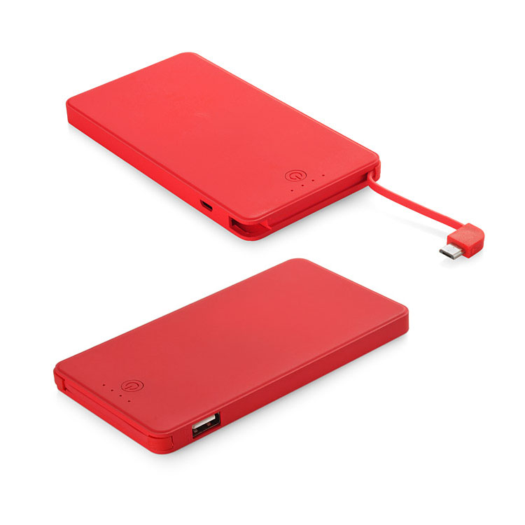 powerbankuri USB rosii cu capacitate de 4000 mAh 45092