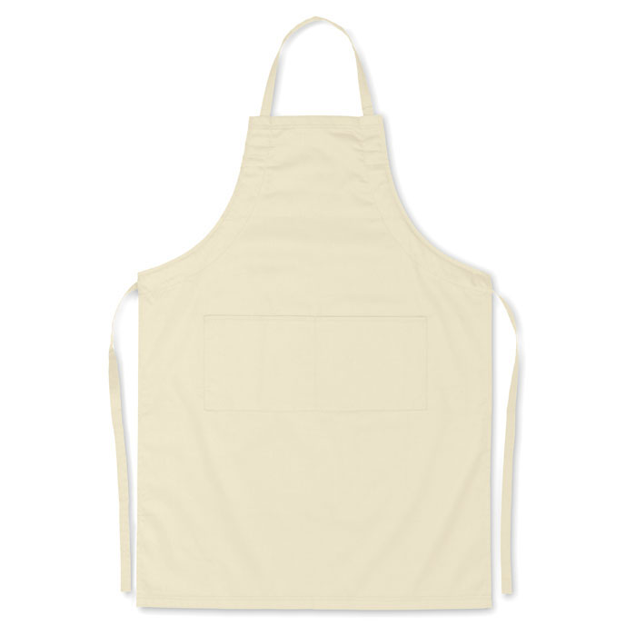 MO8441 sorturi de barman crem cu buzunare frontale