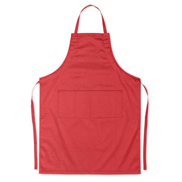 MO8441 sorturi de barman rosii cu buzunare frontale