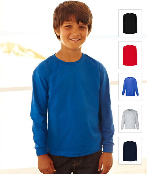 61 007 00 Tricouri_promotionale_cu_maneca_lunga_pentru_copii_colorate Kids Valueweight Long Sleeve T Fruit of the Loom