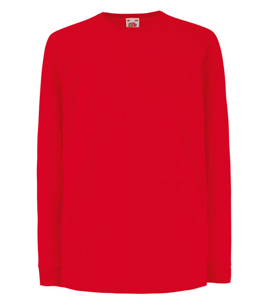61 007 40 Tricouri_promotionale_cu_maneca_lunga_pentru_copii_rosii Kids Valueweight Long Sleeve T Fruit of the Loom