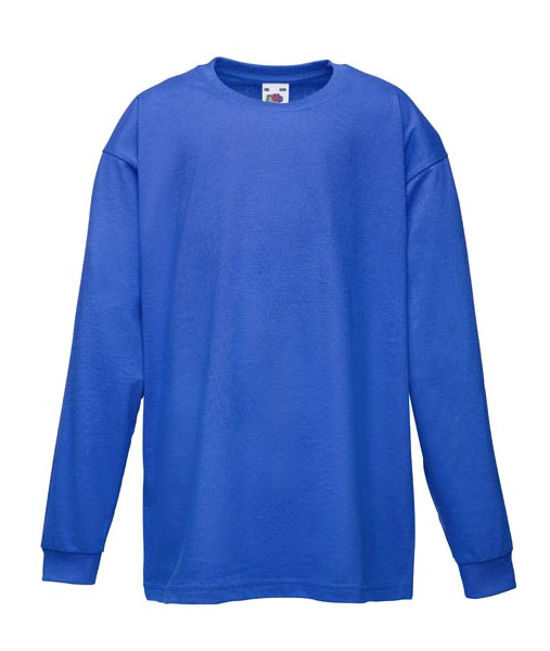 61 007 51 Tricouri_promotionale_cu_maneca_lunga_pentru_copii_albastre Kids Valueweight Long Sleeve T Fruit of the Loom