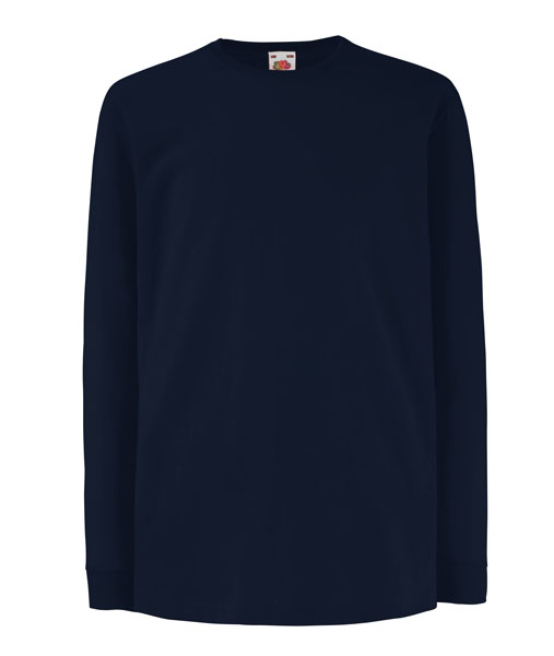 61 007 AZ Tricouri_promotionale_cu_maneca_lunga_pentru_copii_bleumarin Kids Valueweight Long Sleeve T Fruit of the Loom