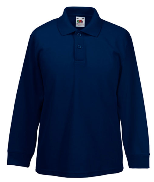 63 201 AZ Tricouri_promotionale_bleumarin_pentru_copii Kids 65 35 Long Sleeve Fruit of the Loom