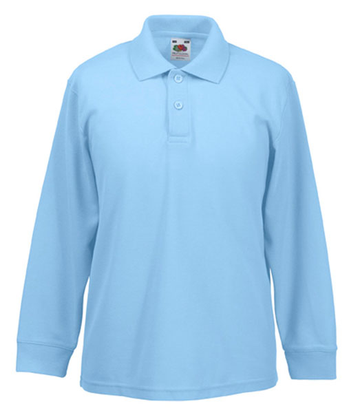 63 201 YT Tricouri_promotionale_albastre_pentru_copii Kids 65 35 Long Sleeve Fruit of the Loom