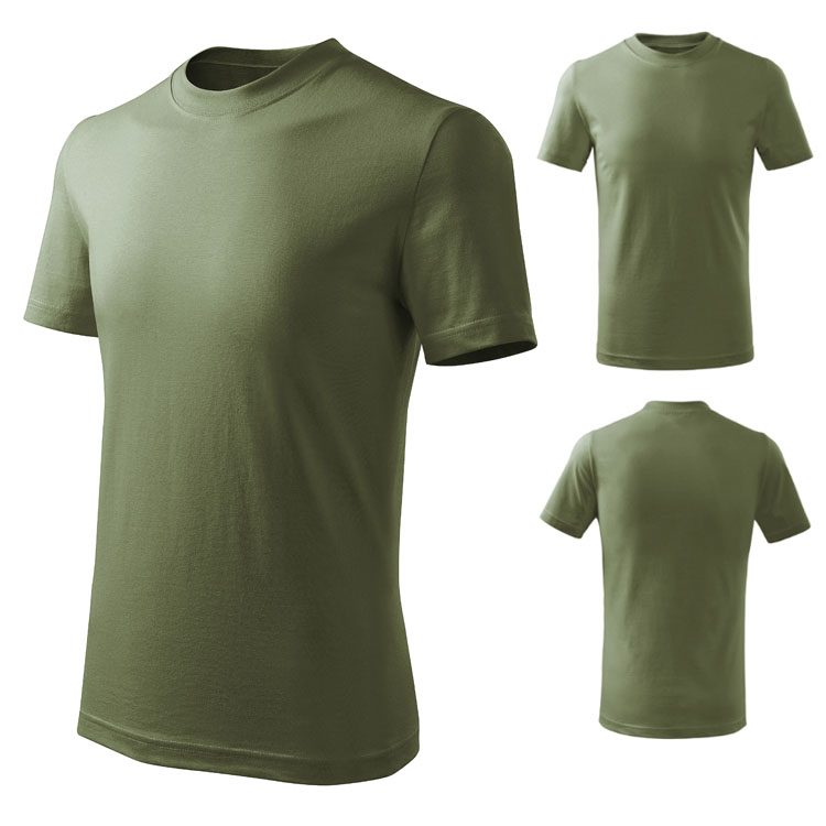 tricouri khaki clasice de copii din bumbac ADF38