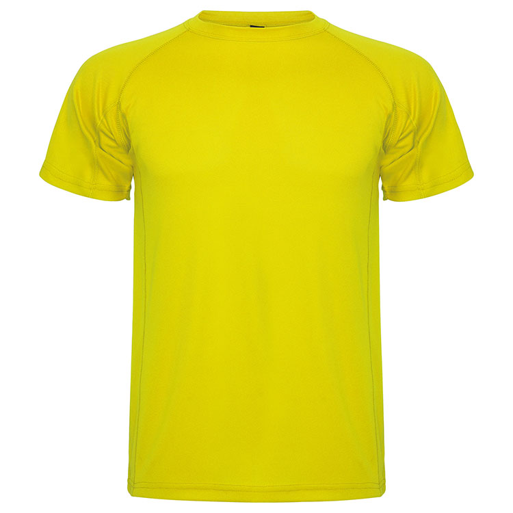tricouri sport de copii galbene Roly 0425C Montecarlo