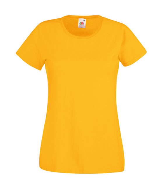 61 372 34 Tricouri_promotionale_de_dama_galbene Fruit of the Loom