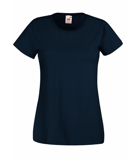 61 372 AZ Tricouri_promotionale_de_dama_bleumarin Fruit of the Loom