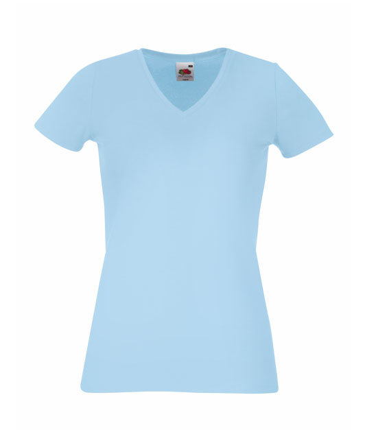 61 382 YT Tricouri_promotionale_de_dama_cu_guler_V_bleumarin Lady Fit V Neck T Fruit of the Loom