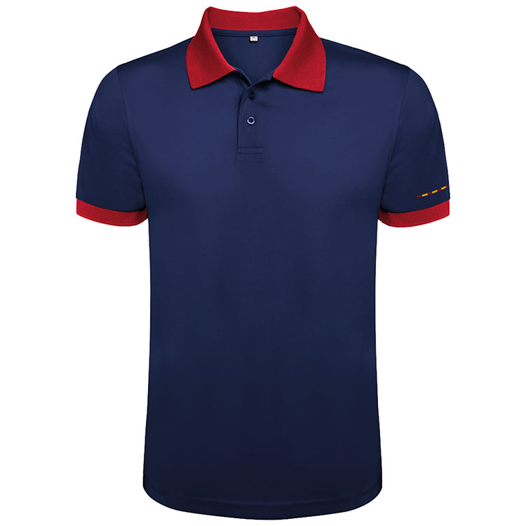 tricouri barbatesti albastre cu guler polo rosu Roly 0445 Country
