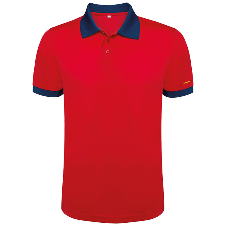 tricouri barbatesti rosii cu guler polo albastru Roly 0445 Country
