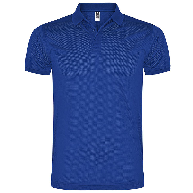 tricouri polo sport unisex albastre din poliester Silverstone PO6639 Roly