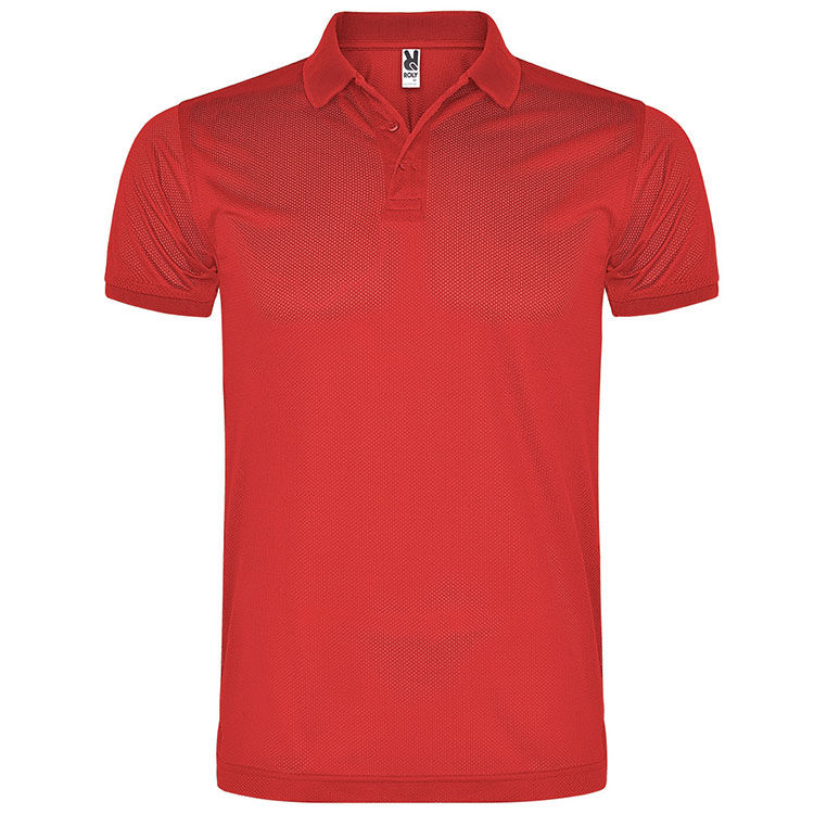 tricouri polo sport unisex rosii din poliester Silverstone PO6639 Roly